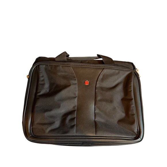 Swissgear Black Laptop Briefcase Bag With Shoulder Strap - Picture 9 of 12